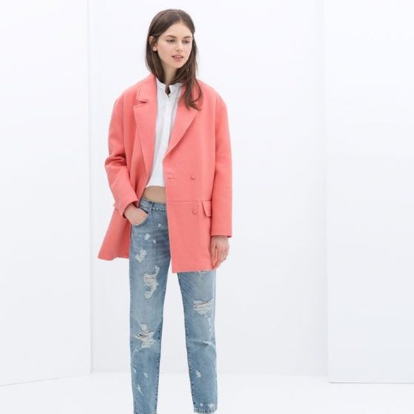 NWT Zara Pink Blazer Jacket | Size M - Picture 1 of 6